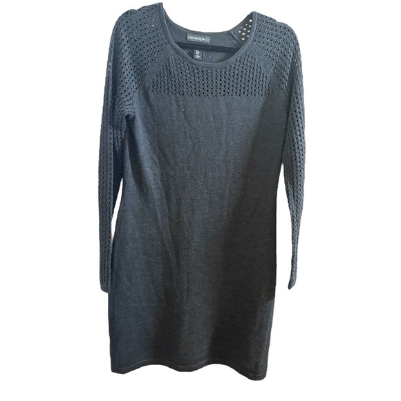 Cynthia Rowley Women’s Charcoal Merino Wool Sweater Dress Size M - Picture 1 of 7